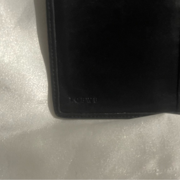 LOEWE MADRID Wallet Anagram Logo Long Bifold Leather Black Spain - Picture 4 of 9